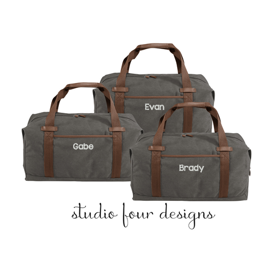 Personalized Canvas Duffel Bag
