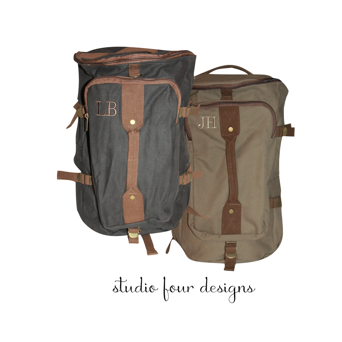 Monogrammed Convertable Duffel Bag Backpack