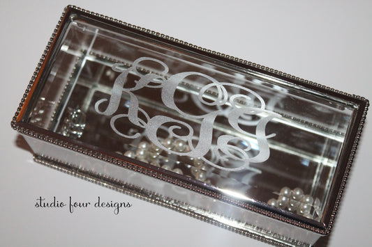 Keepsake Rectangular Glass Jewelry Box