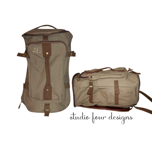 Monogrammed Convertable Duffel Bag Backpack