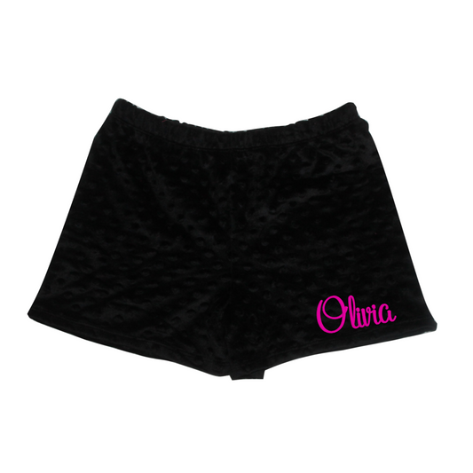Monogrammed Minky Shorts