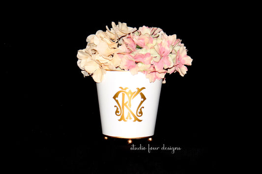 Monogrammed Cachepot