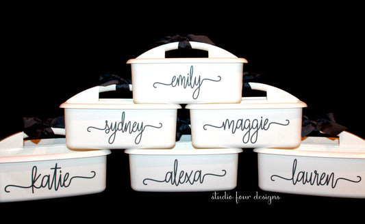 Monogrammed Shower Caddy